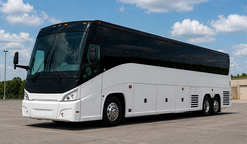 56-passenger charter bus available for charter in Rayville, LA